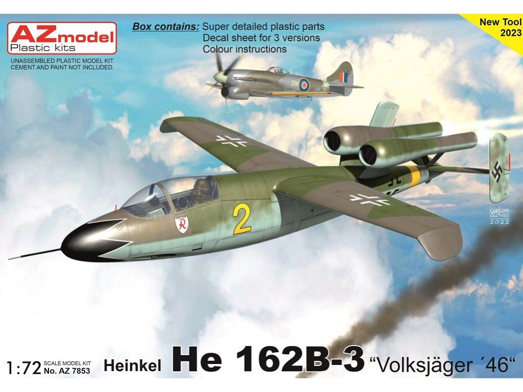 AZ MODEL 1/72 Heinkel He 162B-3 1946