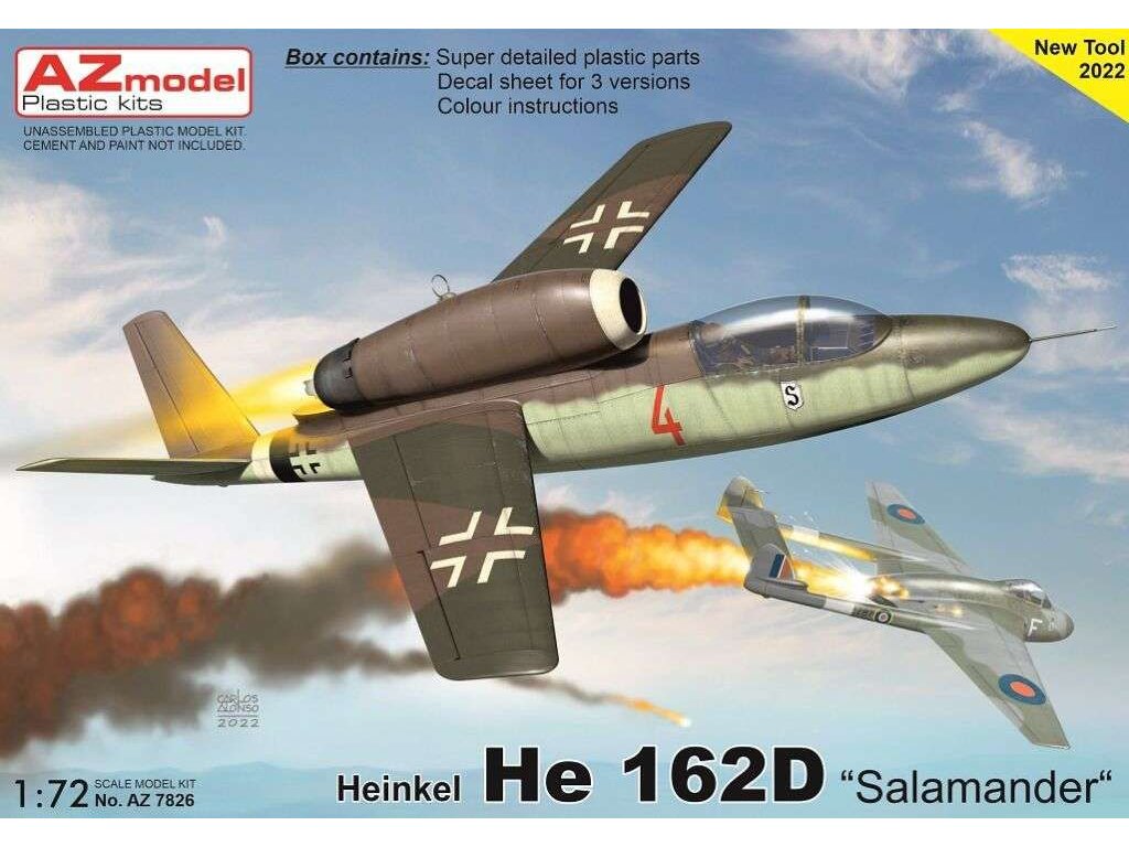 AZ MODEL 1/72 Heinkel He 162D Salamander