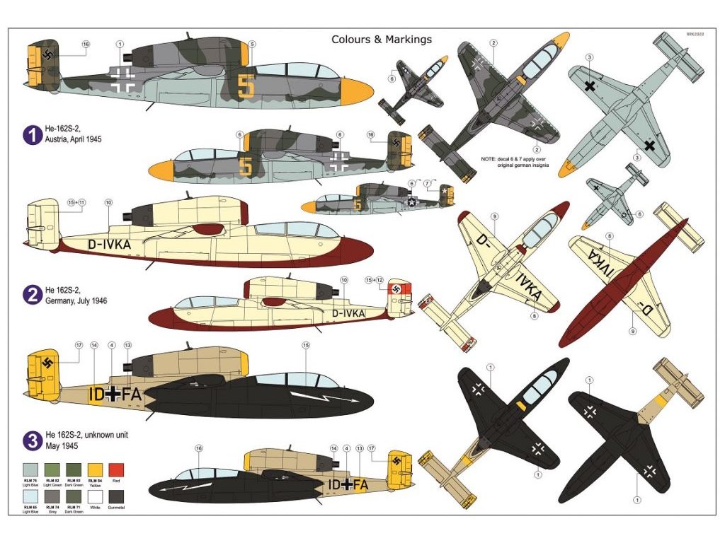 AZ MODEL 1/72 Heinkel He 162S-2 Trainer Jet 1946