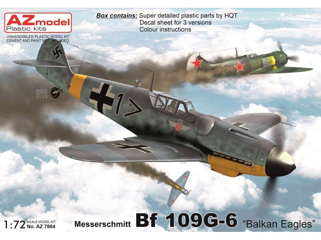 AZ MODEL 1/72 Messerschmitt Bf 109G-6 Balkan Eagles 