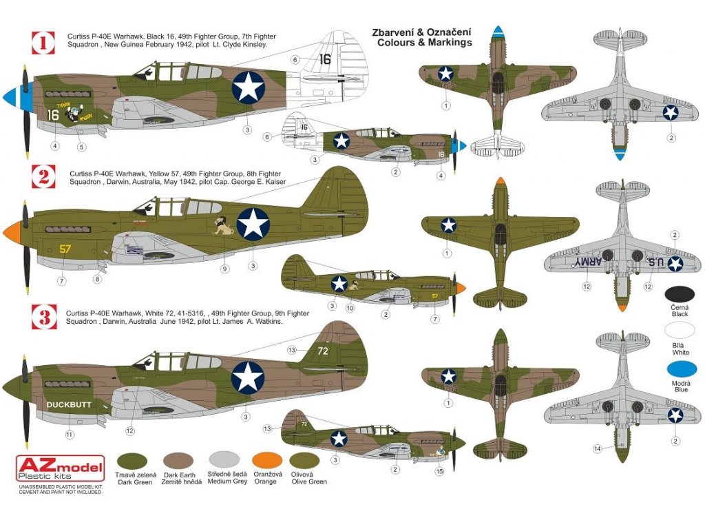 AZ MODEL 1/72 P-40E Warhawk 49.th  FG