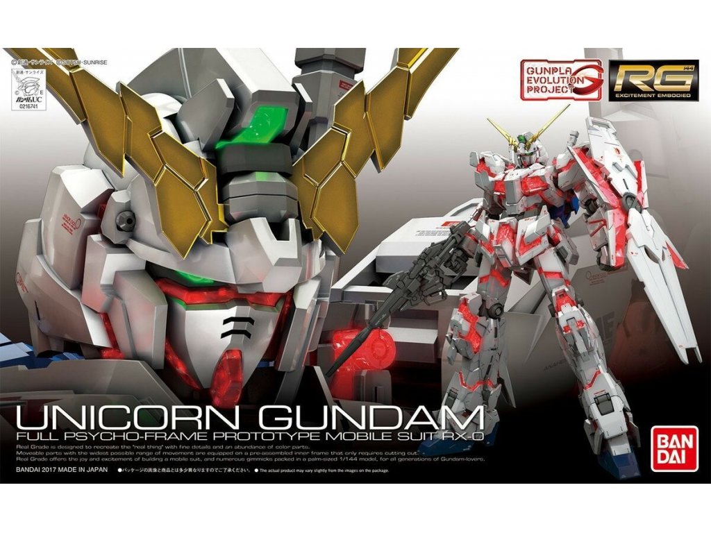 BANDAI GUNDAM RG 1/144 UNICORN GUNDAM BL GUN61620