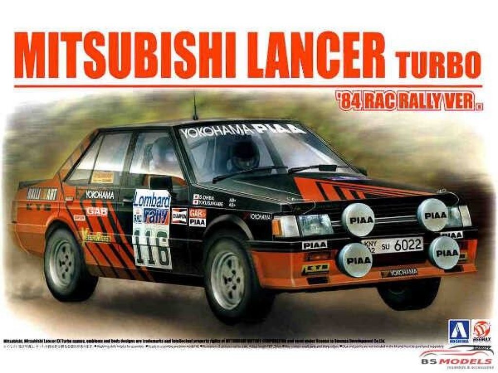 BEEMAX 1/24 Mitsubishi Lancer Turbo 84 RAC