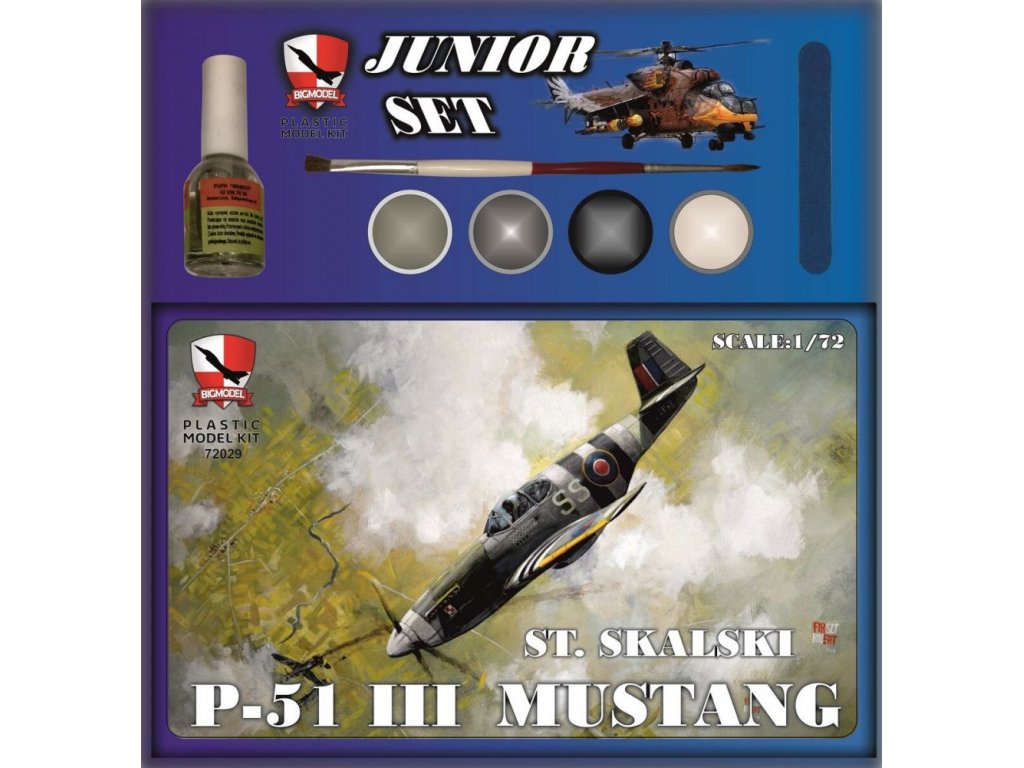 BIG MODEL 1/72 P-51B Mustang Mk.III Junior Set S.Skalski
