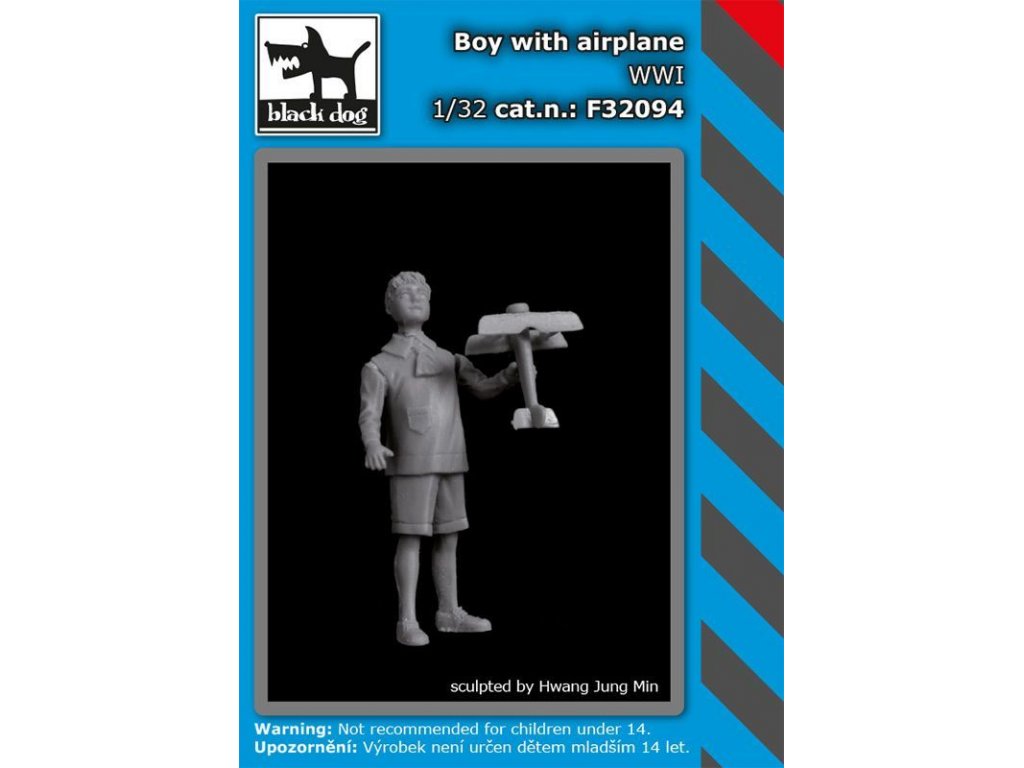 BLACKDOG 1/32 Boy with airplane for 1 fig.