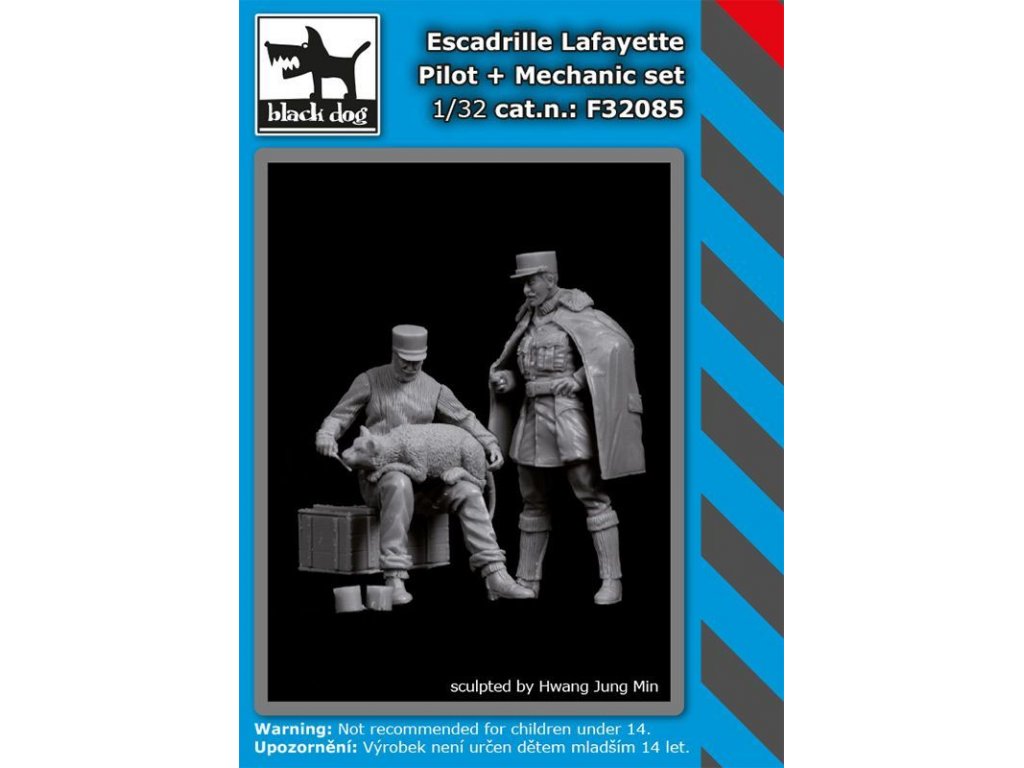 BLACKDOG 1/32 Escadrille Lafayete Pilot   Mechanic (2 fig.)