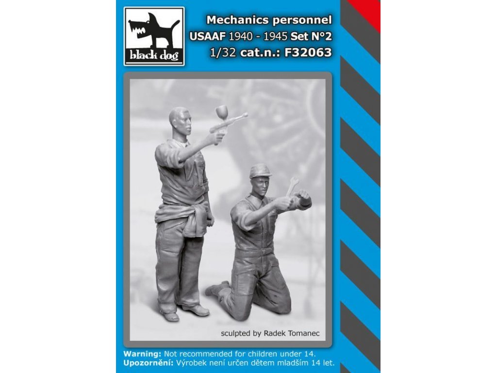 BLACKDOG 1/32 Mechanics person.USAAF 1940-45 No.2 (2 fig.)