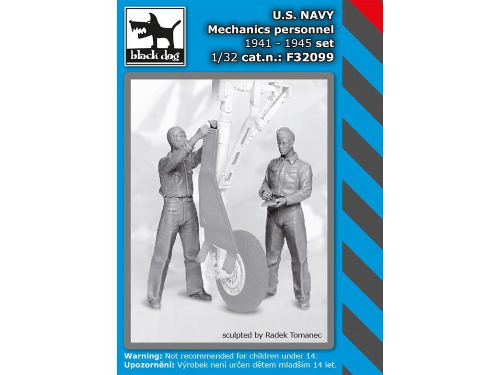 BLACKDOG 1/32 US NAVY mechanic person.1941-45 set for 2 fig.