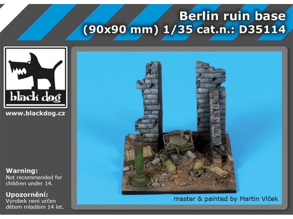 BLACKDOG 1/35 Berlin ruin base for 90 x 90 mm