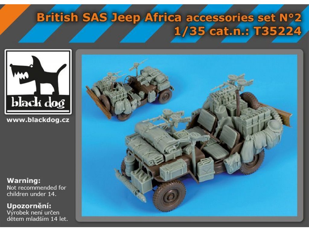 BLACKDOG 1/35 British SAS jeep Africa accessories set for TAM