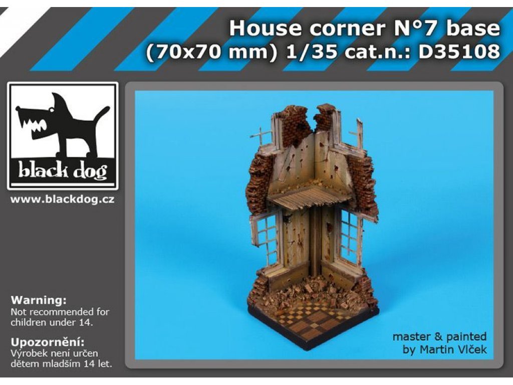 BLACKDOG 1/35 House corner base No.7 (70x70 mm)