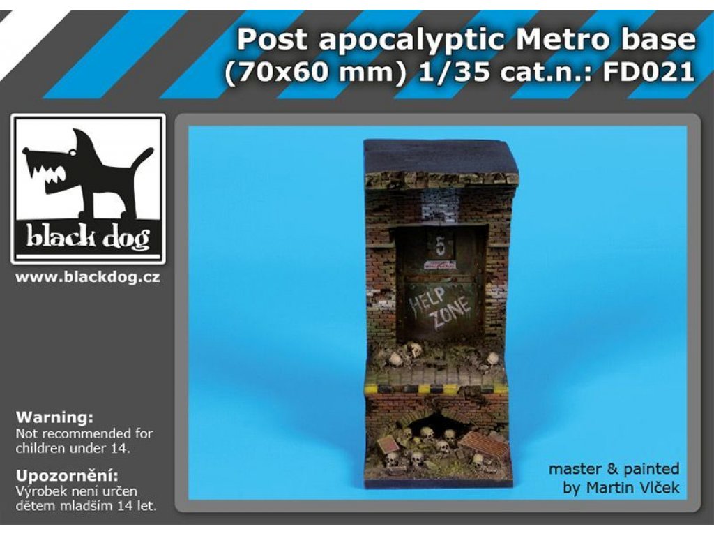 BLACKDOG 1/35 Post Apocalyptic metro base for 70x60 mm