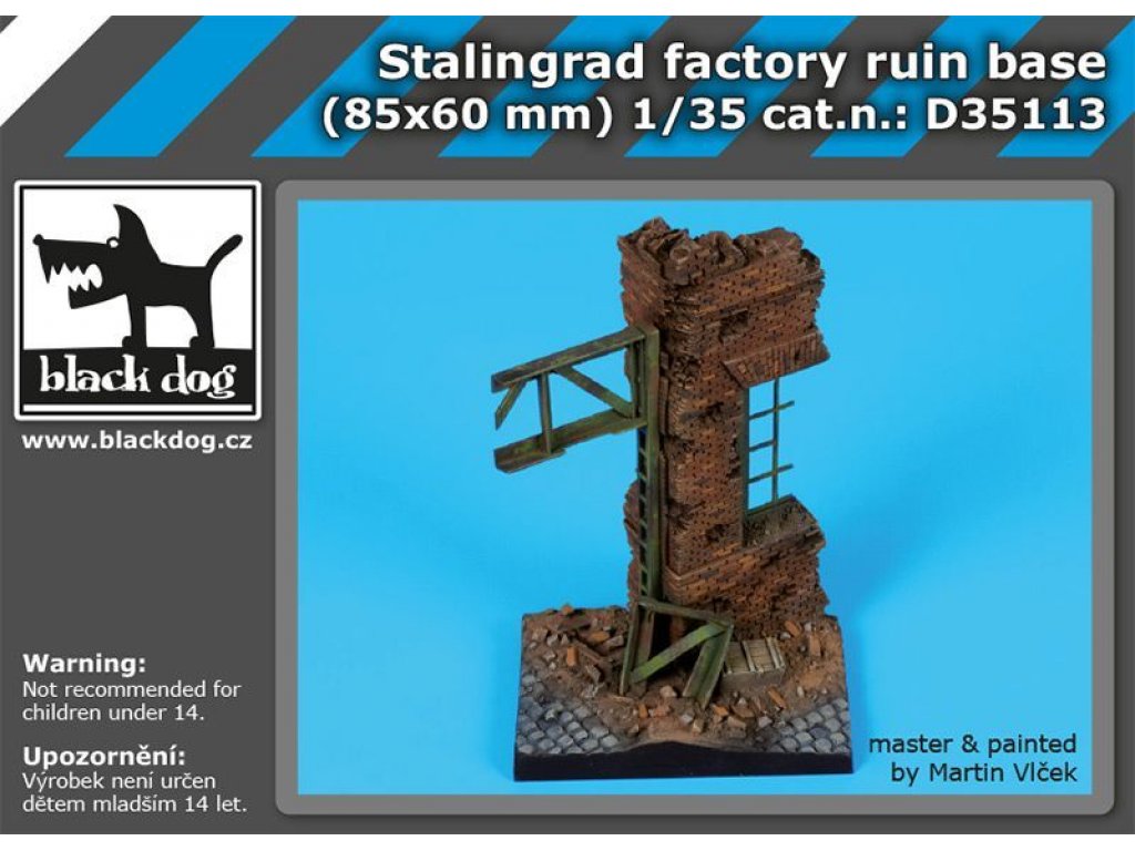 BLACKDOG 1/35 Stalingrad factory ruin base for 85 x 60 mm