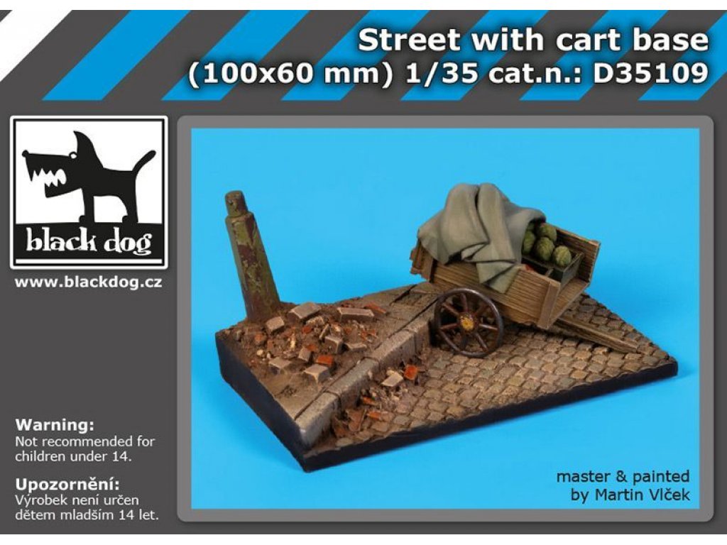 BLACKDOG 1/35 Street with cart base (100x60 mm)