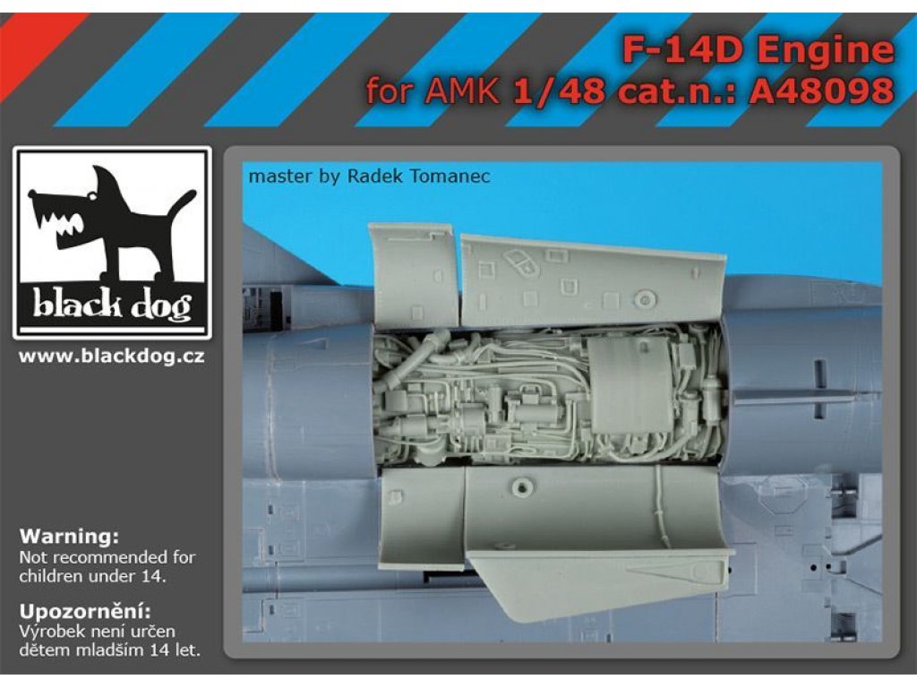 BLACKDOG 1/48 F-14D Tomcat engine for AMK