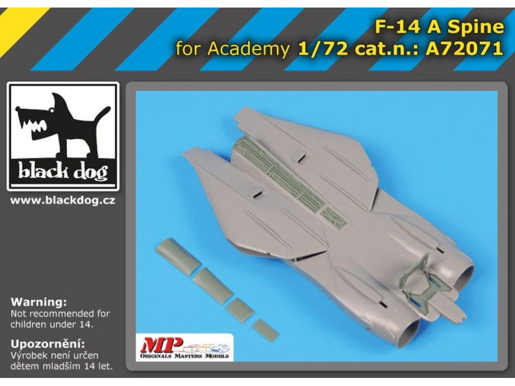 BLACKDOG 1/72 F-14A spine for ACA