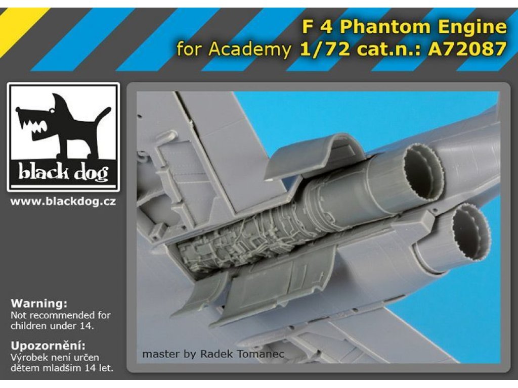 BLACKDOG 1/72 F-4 Phantom II Engine for ACA