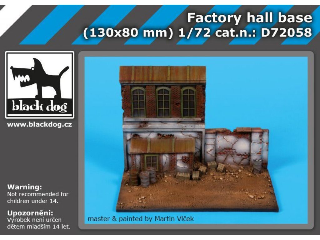 BLACKDOG 1/72 Factory hall base (130x80 mm)