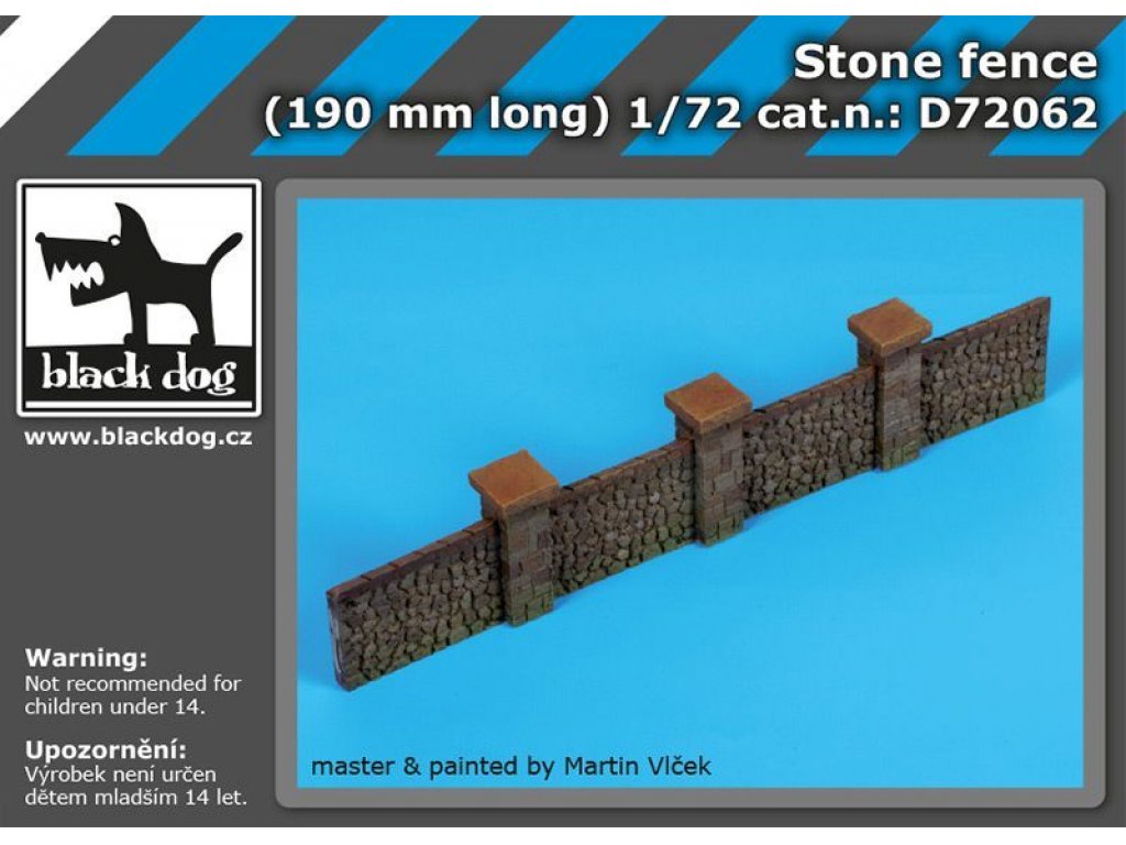 BLACKDOG 1/72 Stone fence for 190 mm long