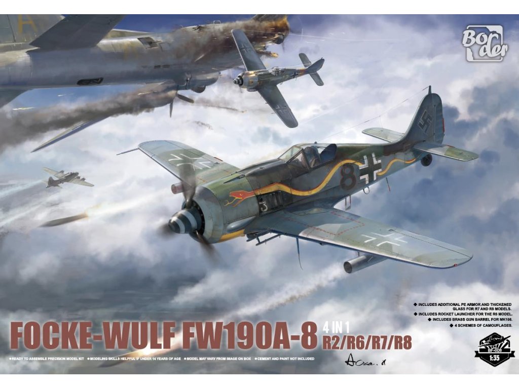 BORDER 1/35 BF-009 Focke-Wulf Fw 190A-8 R2/6/7/8 4in1