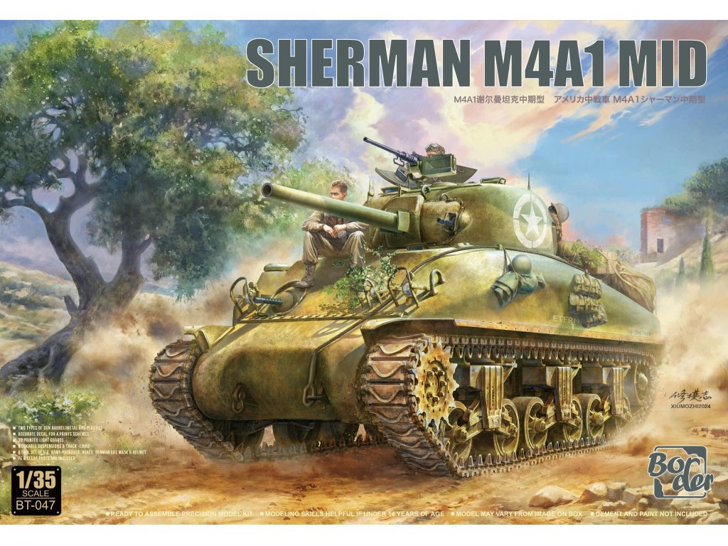 BORDER 1/35 BT-047 Sherman M4A1 MID