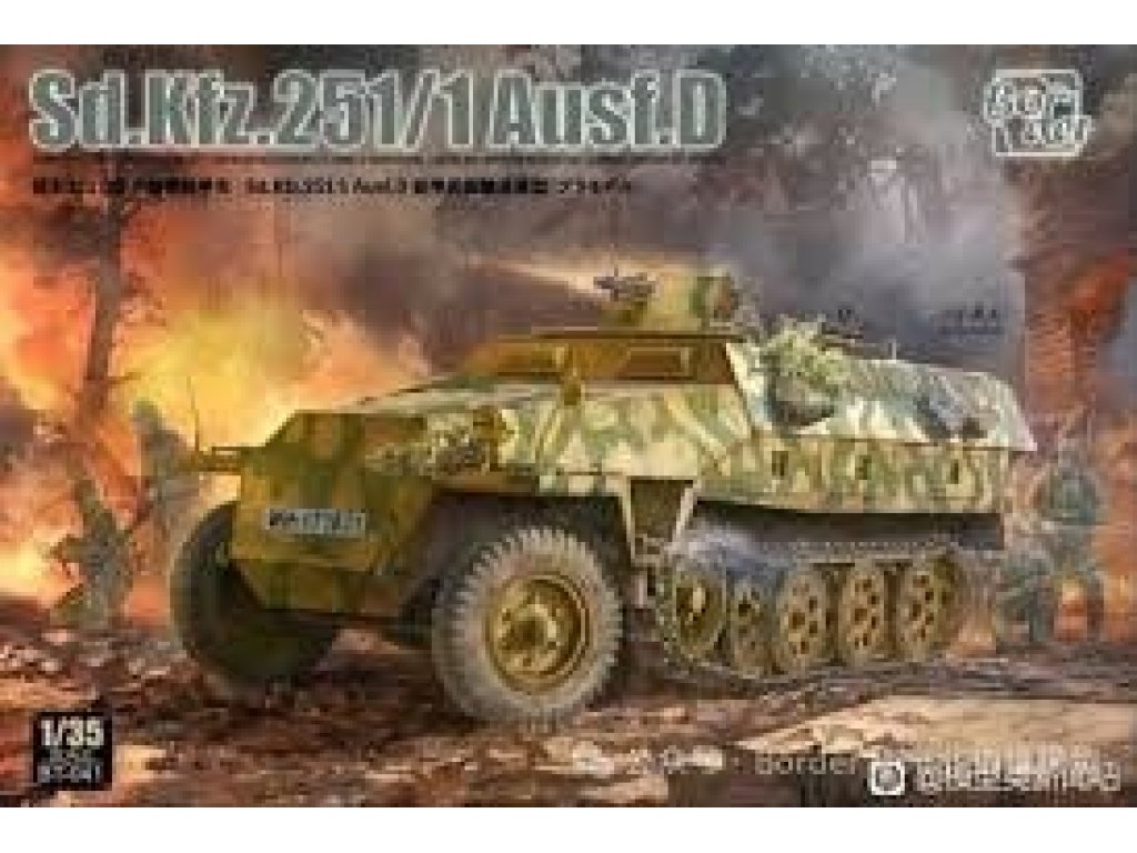 BORDER BT-041 1/35 Sd.Kfz.251/1 Ausf.D w/ Workable Tracks & Interiors