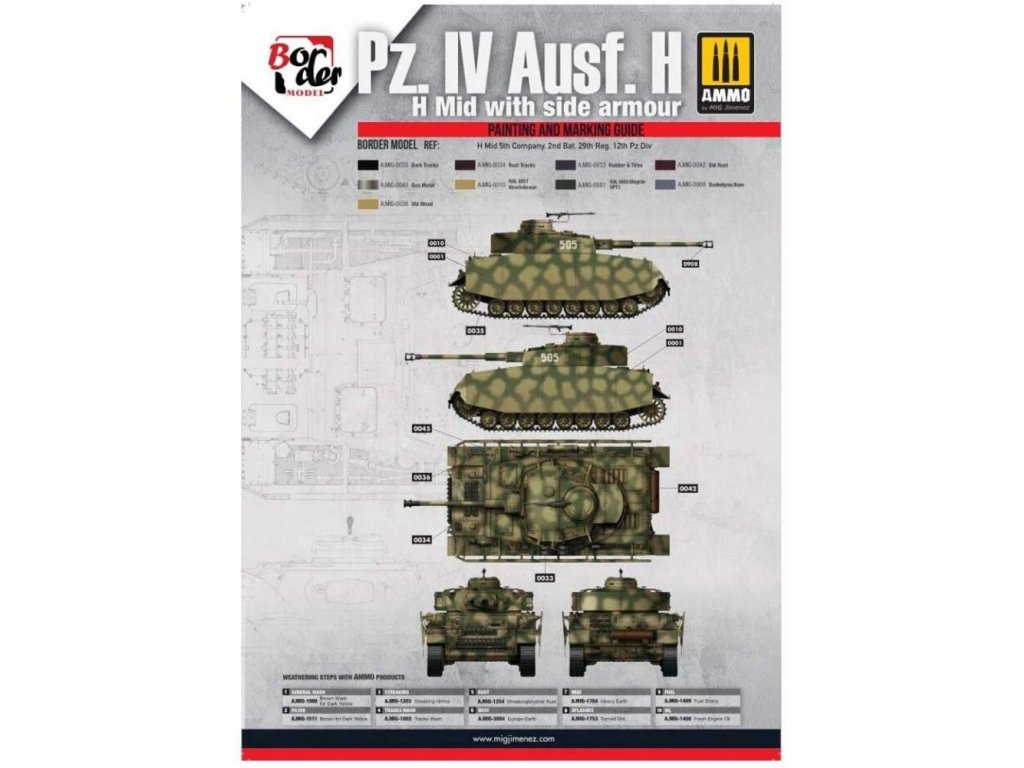 BORDER MODEL BD0108 Pz.Kpfw IV G/H Mask Nr.4