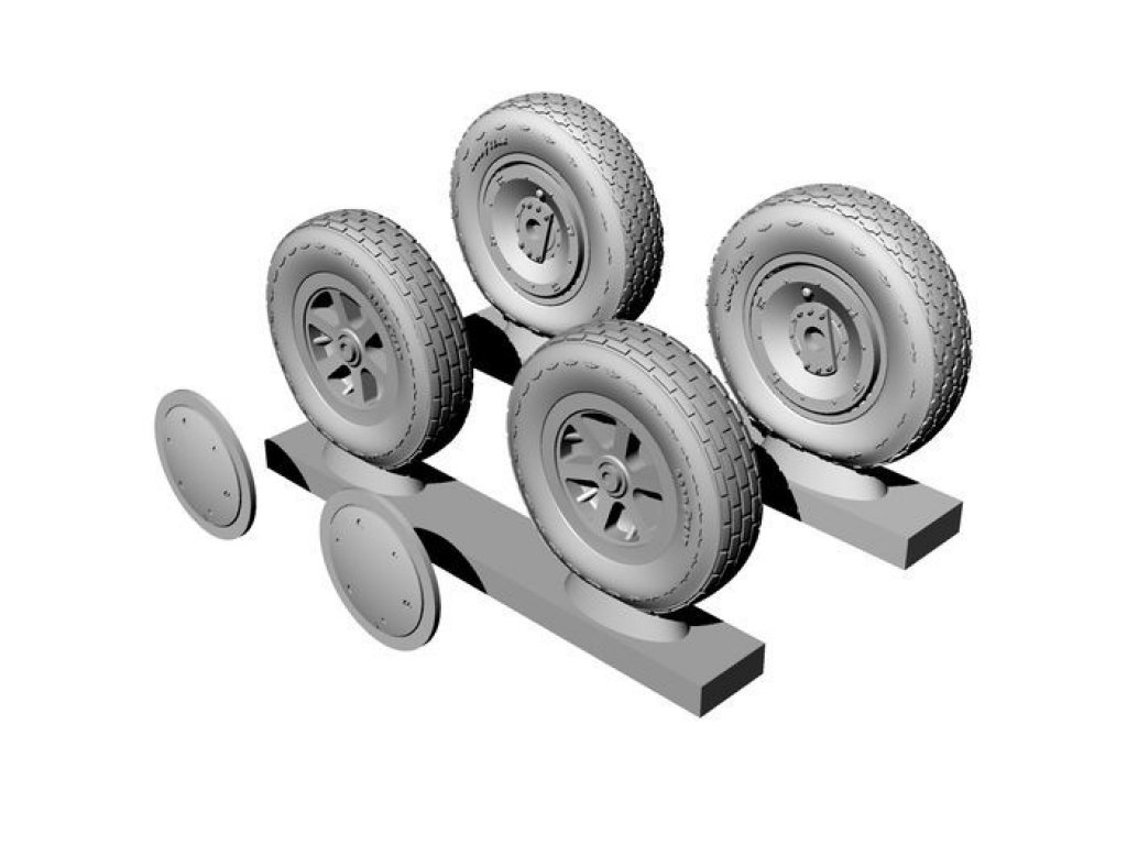 BRENGUN 1/48 SBD Dauntless wheels (resin set)
