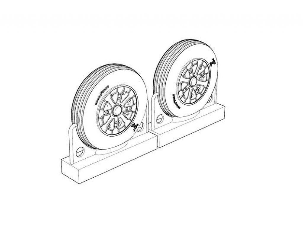 BRENGUN 1/72 F4U Corsair Ribbed Thread - wheels