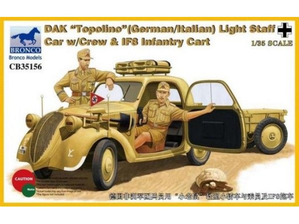 BRONCO 1/35 DAK Topolino (German/Italian Light) Staff Car