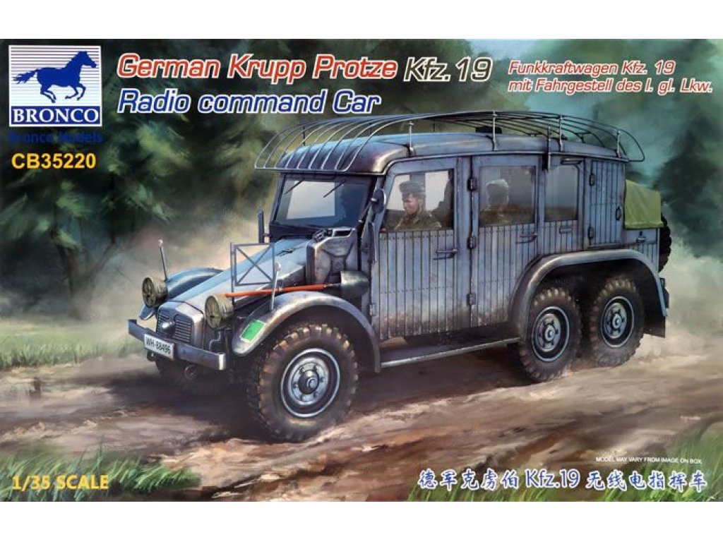 BRONCO 1/35 German Krupp Protze Kfz. 19 Radio Command Car