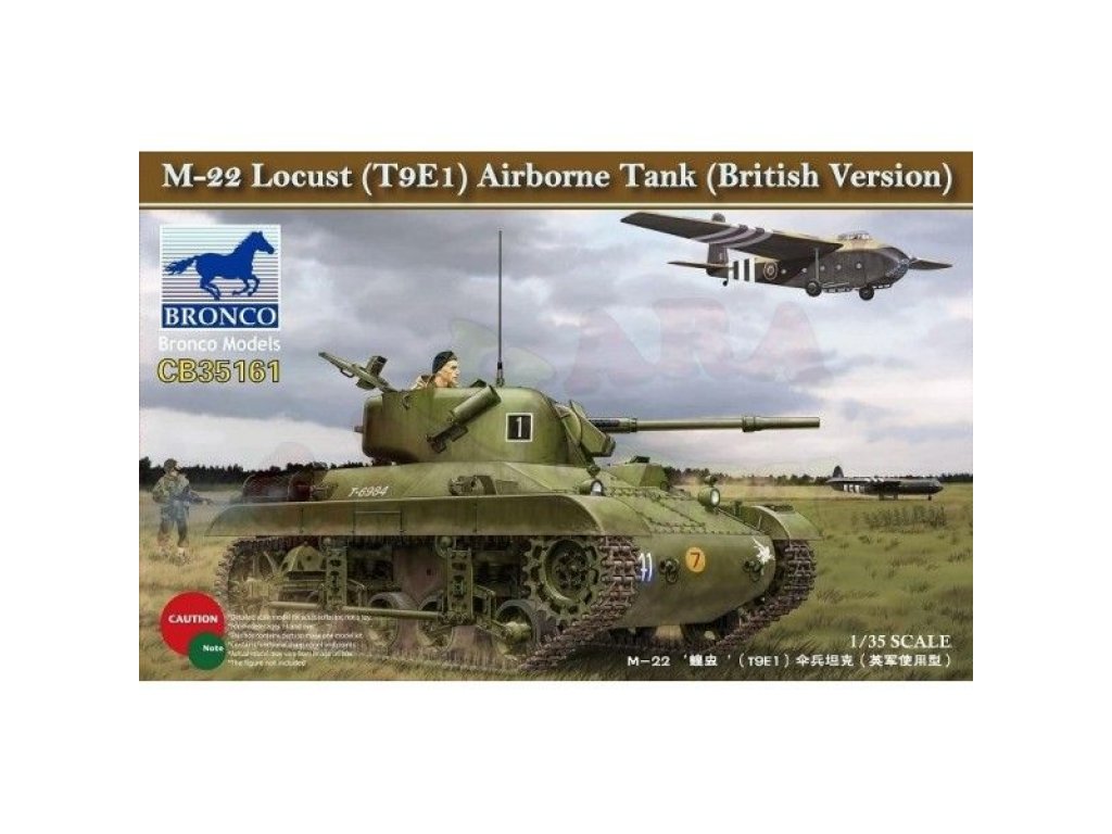 BRONCO 1/35 M22 Locust (T9E1) Airborne Tank (British Version)