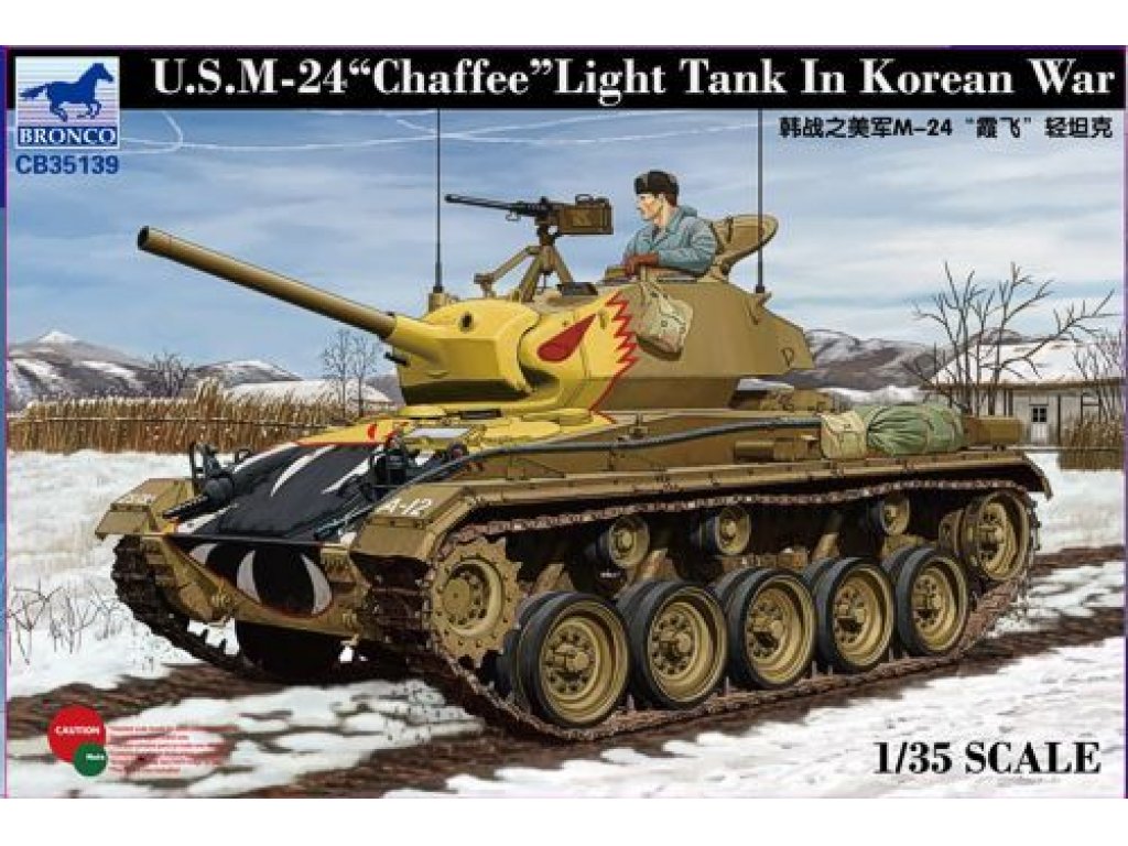 BRONCO 1/35 US M-24 Light Tank Chaffee Korean