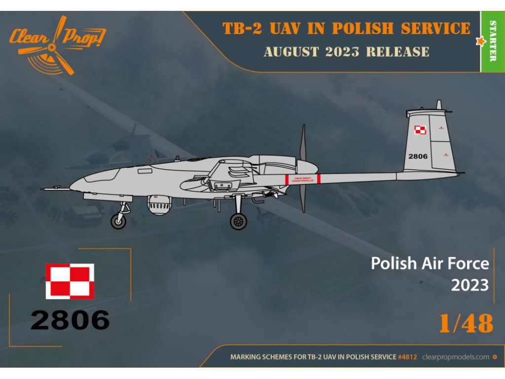 CLEAR PROP 1/48 TB.2 UAV in Polish service 