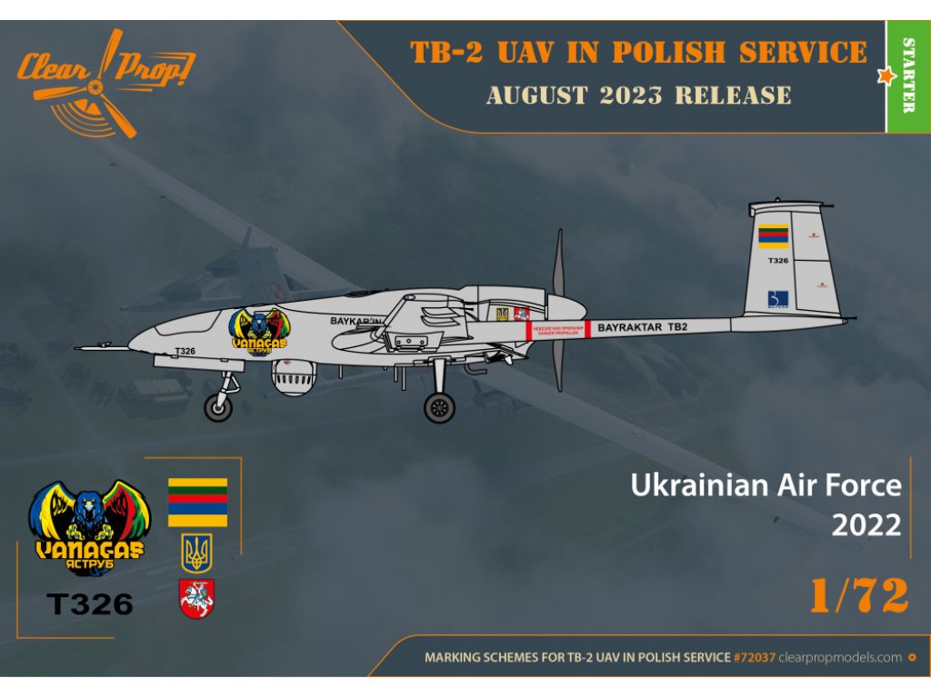 CLEAR PROP 1/72 Bayrakhtar TB.2 UAV in Polish service 