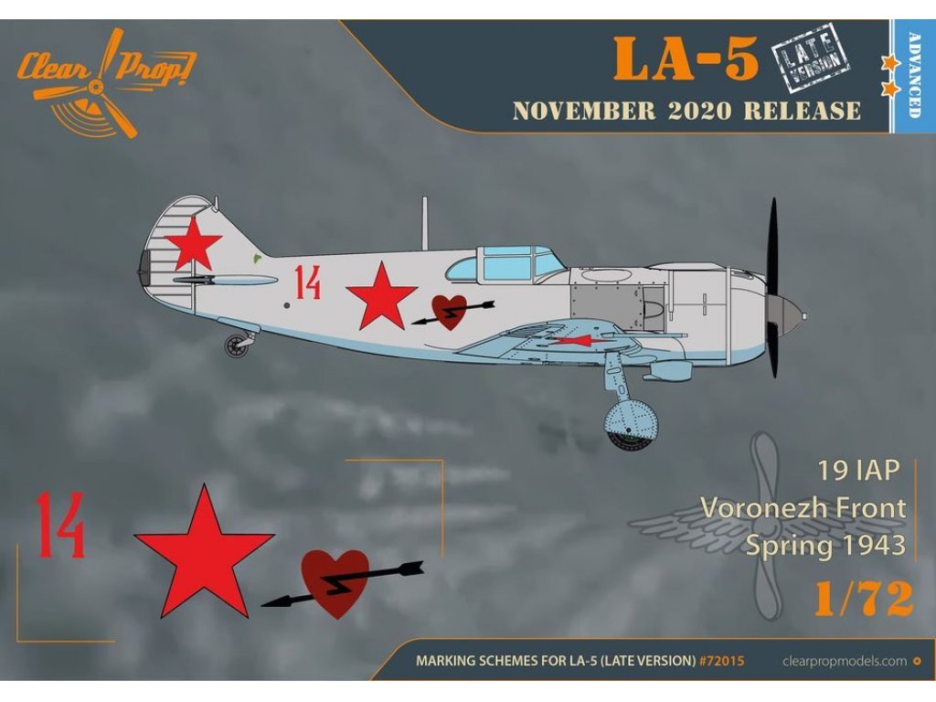 CLEAR PROP 1/72 Lavochkin La-5 Late