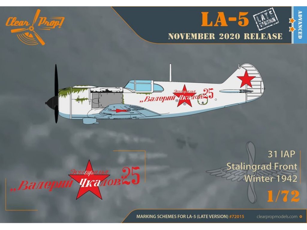 CLEAR PROP 1/72 Lavochkin La-5 Late