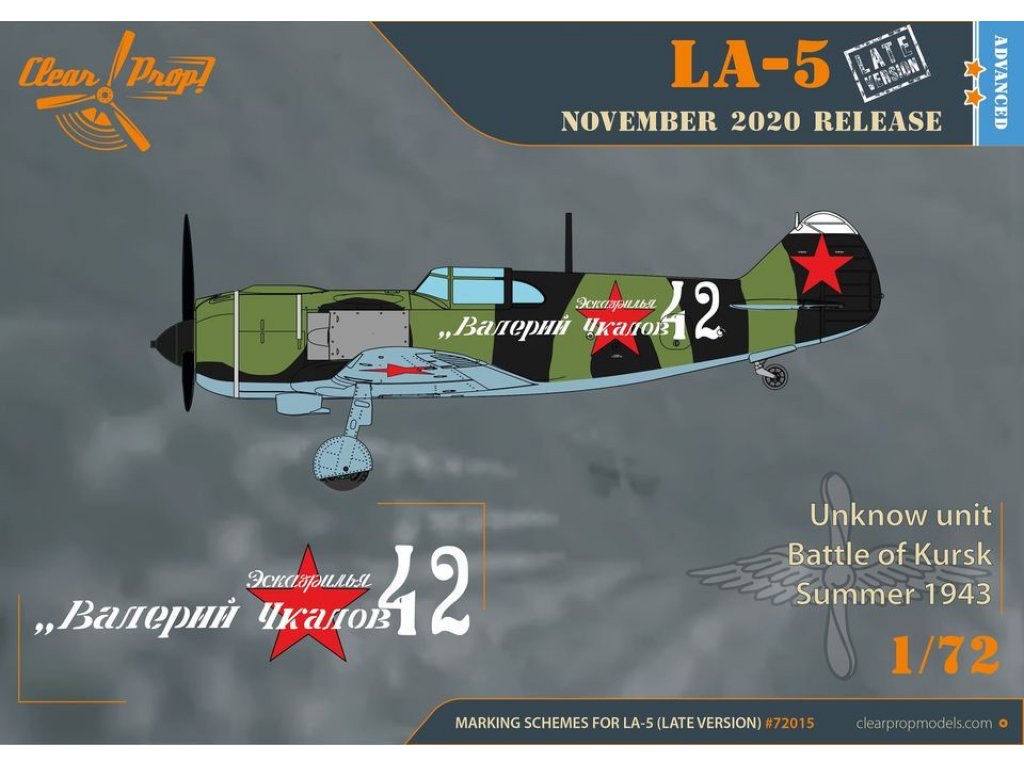 CLEAR PROP 1/72 Lavochkin La-5 Late