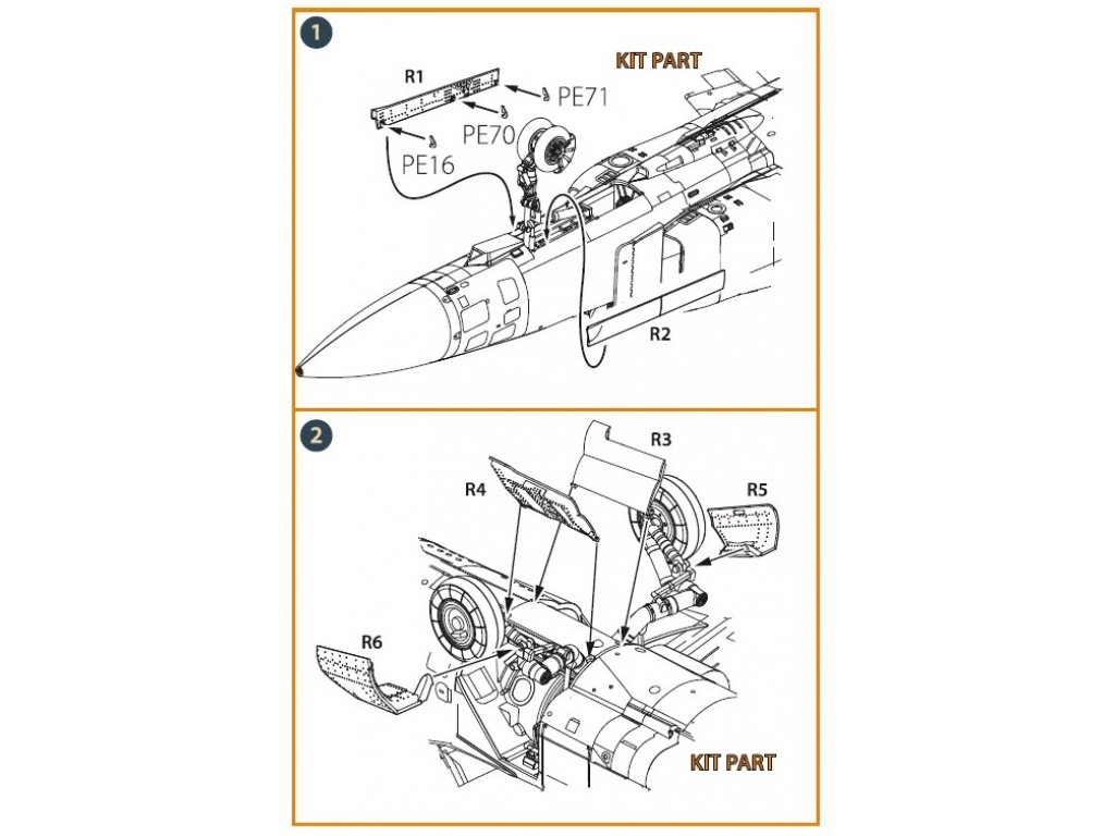 CLEAR PROP 1/72 MiG-23 undercarriage covers for CLEARPROP