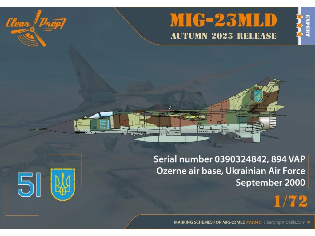 CLEAR PROP 1/72 MiG-23MLD The Last Ukraine Flogger-K (4x camo)