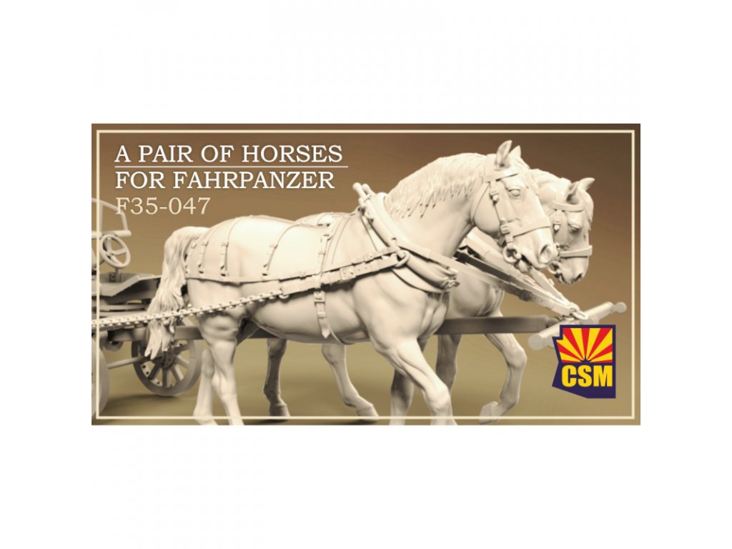 COPPER STATE MODELS 1/35 A Pair of Horses for Fahrpanzer