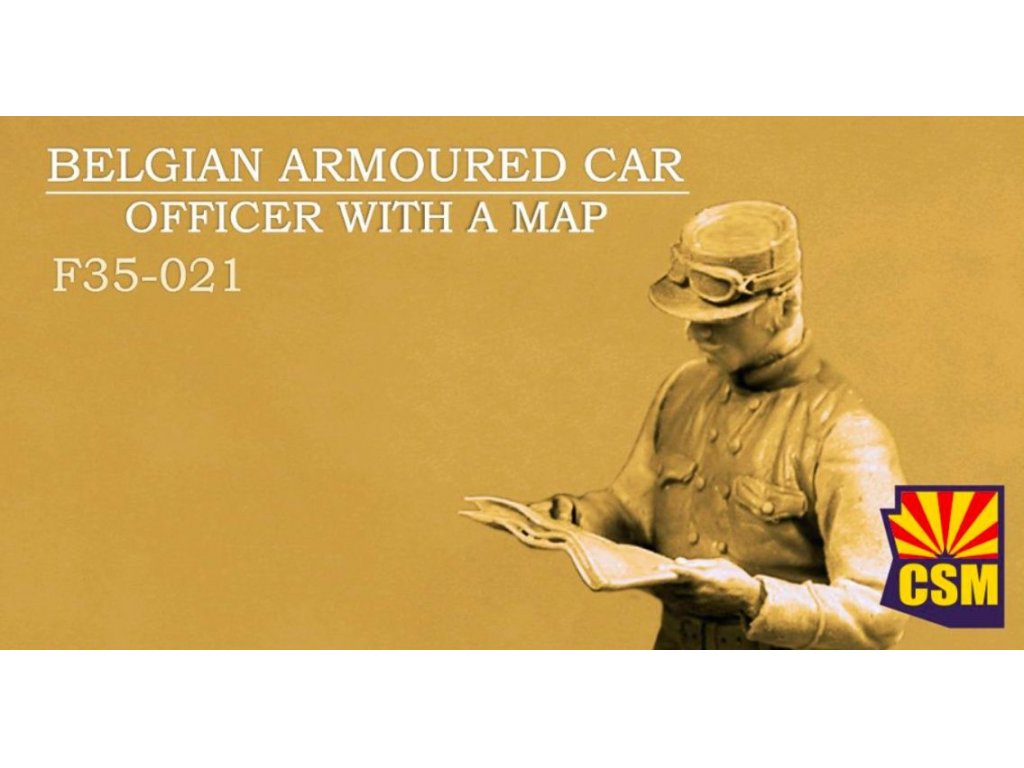 COPPER STATE MODELS 1/35 Belgian Armoured Car Officer With A Map