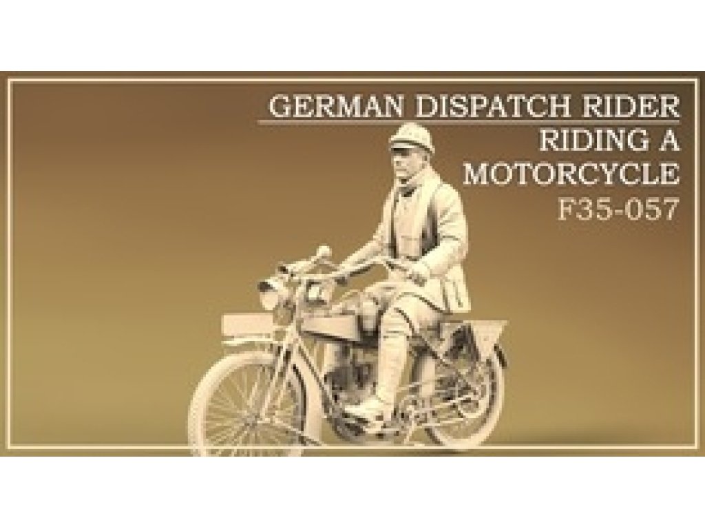 CSM F35-057 1/35 German Dispatch Rider Riding a Motorcycle