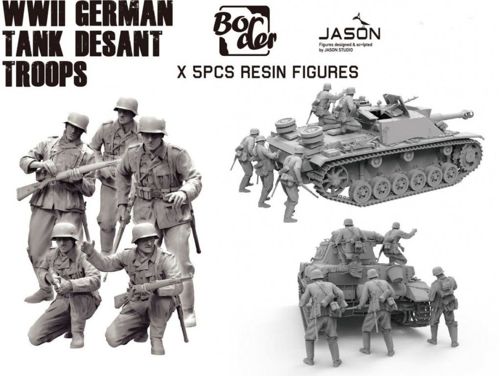 DAS WERK 1/16 DWF016 WWII German Tank Desant Troops