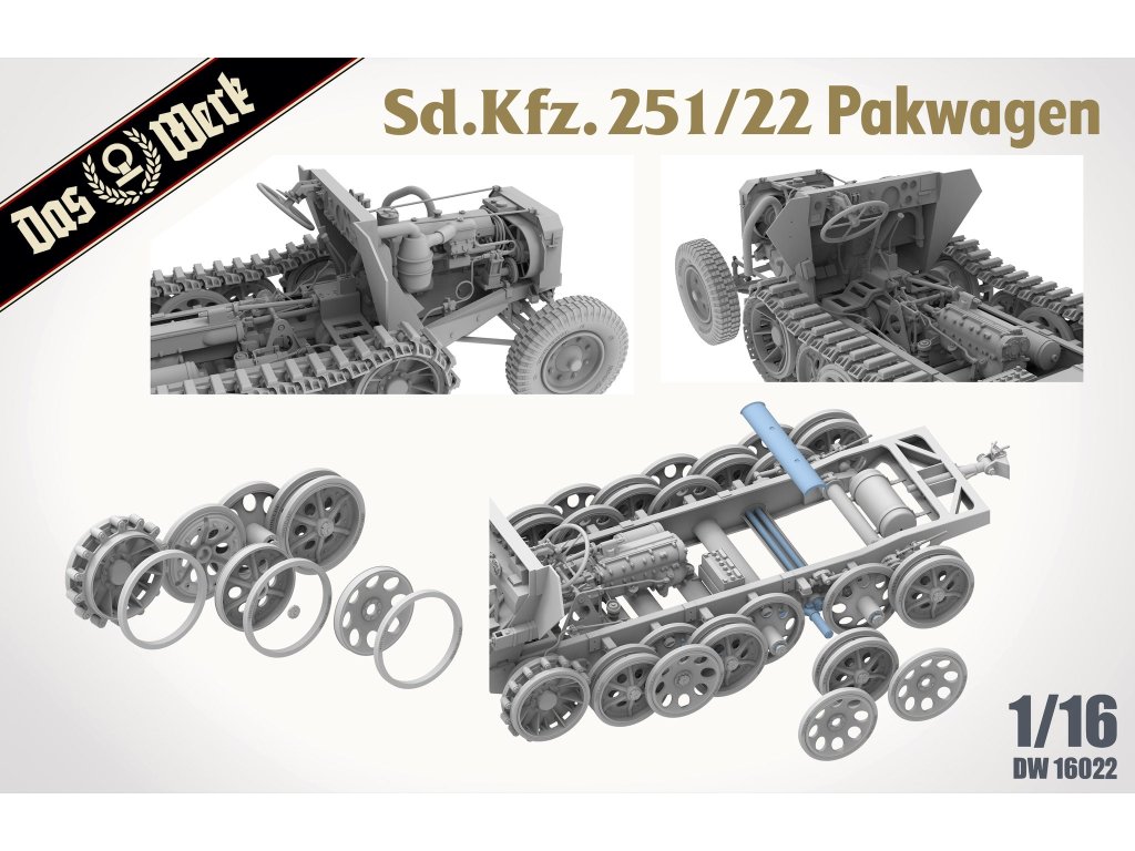 DAS WERK DW16022 1/16 Sd.Kfz. 251/22 Ausf.D "Pakwagen"