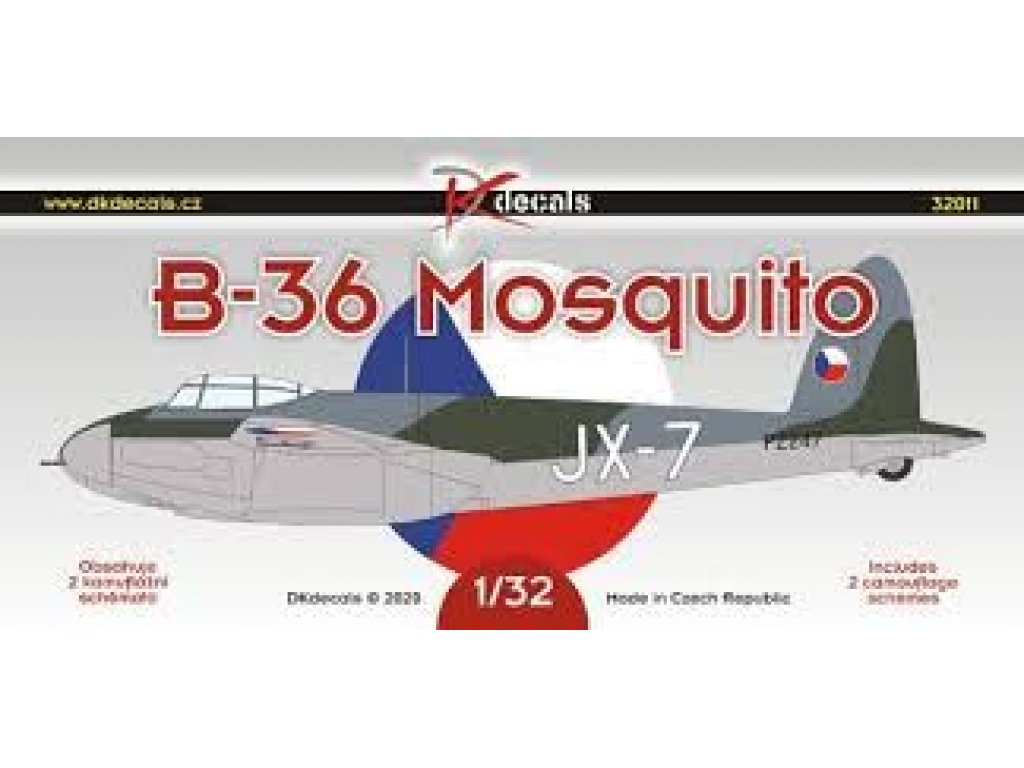 DK DECALS 1/32 B-36 Mosquito  over Czechoslovakia