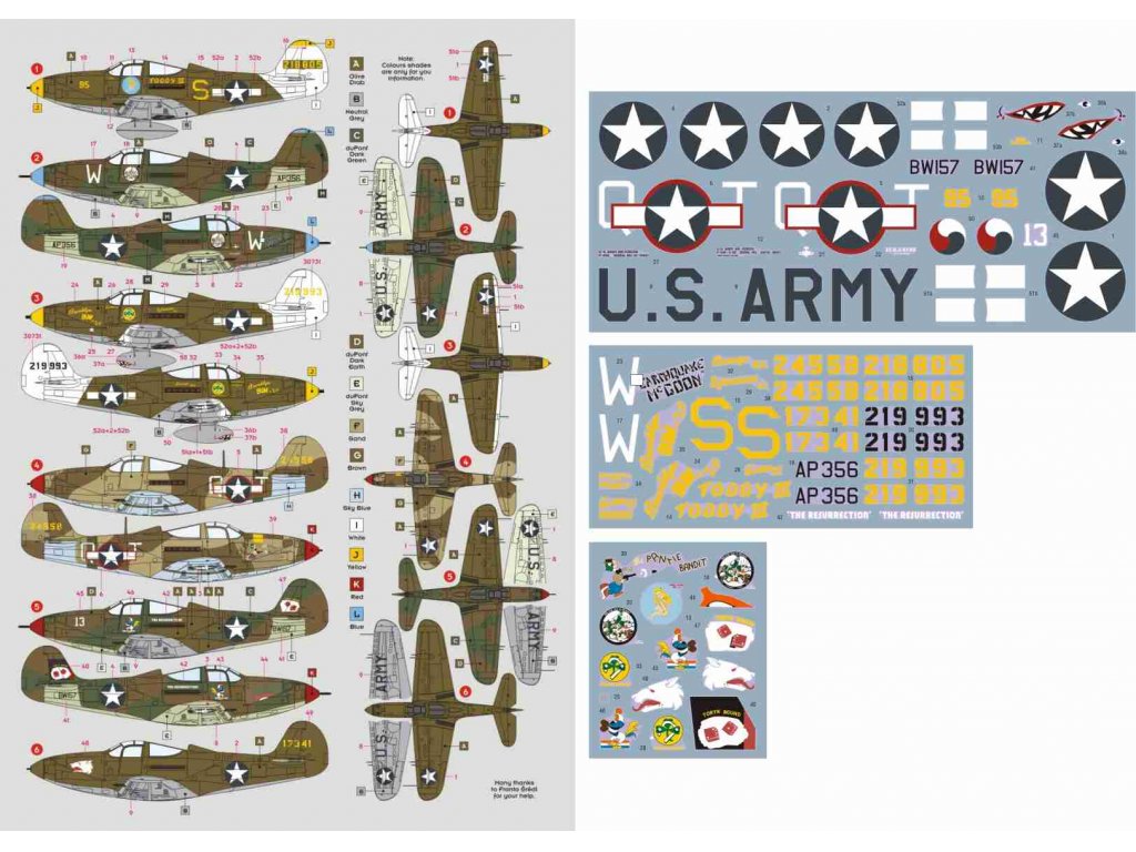 DK DECALS  1/32 P-39/P-400 Airacobra