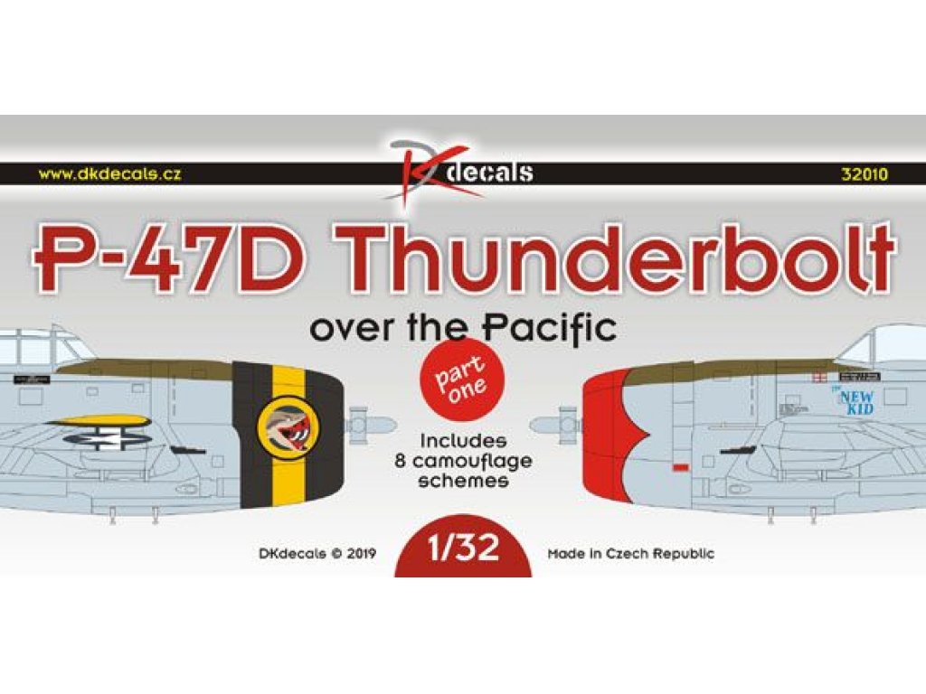 DK DECALS 1/32 P-47D Thunderbolt over the Pacific 8x camo