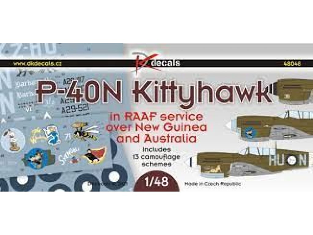 DK DECALS 1/48 P-40N Kittyhawk in RAAF o. N.Guinea&Australia