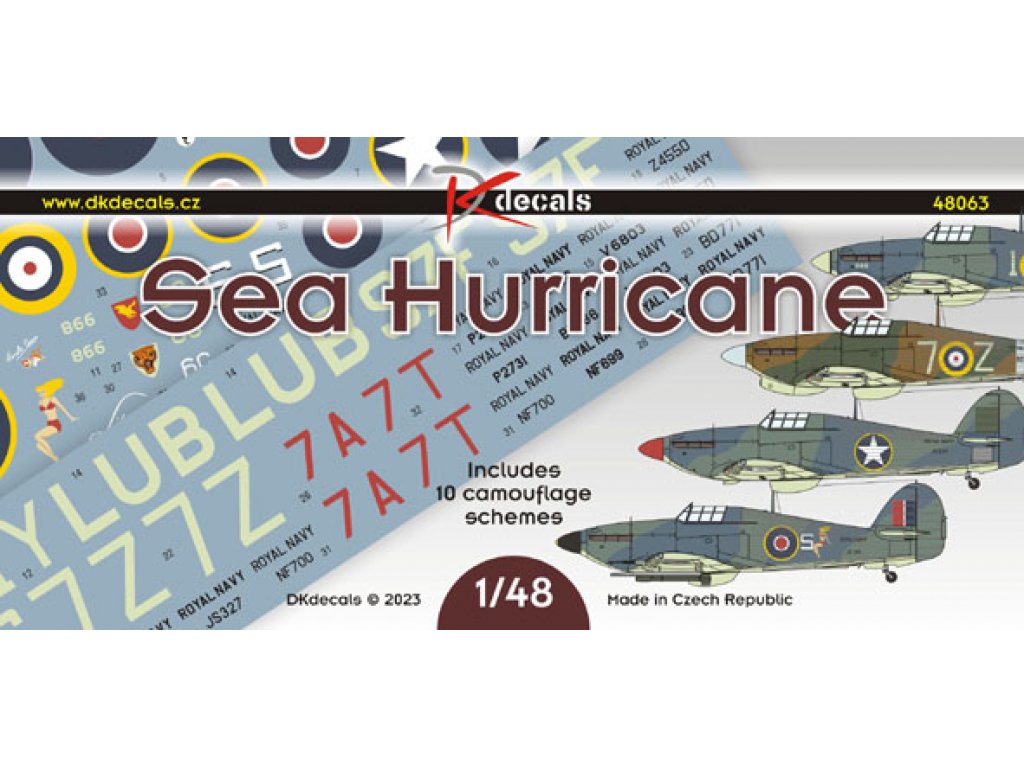 DK DECALS 1/48 Sea Hurricane (10x camo)